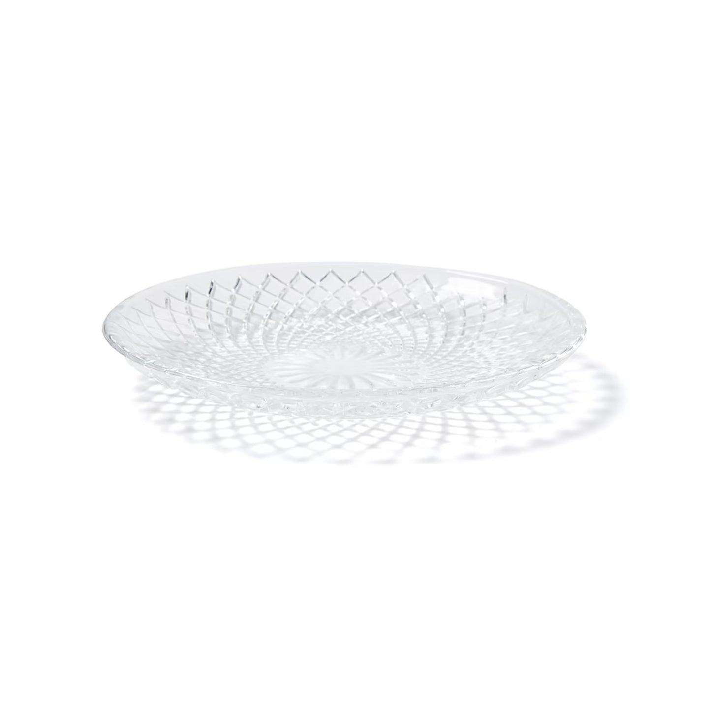 HIRE ZZZ995 - Clear Glass Embossed Entree Plates | 150 Available
